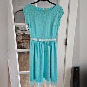 Shabby Apple Turquoise Lace Dress